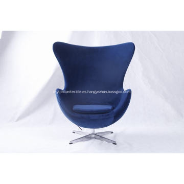 silla de huevo de silla de tela de terciopelo